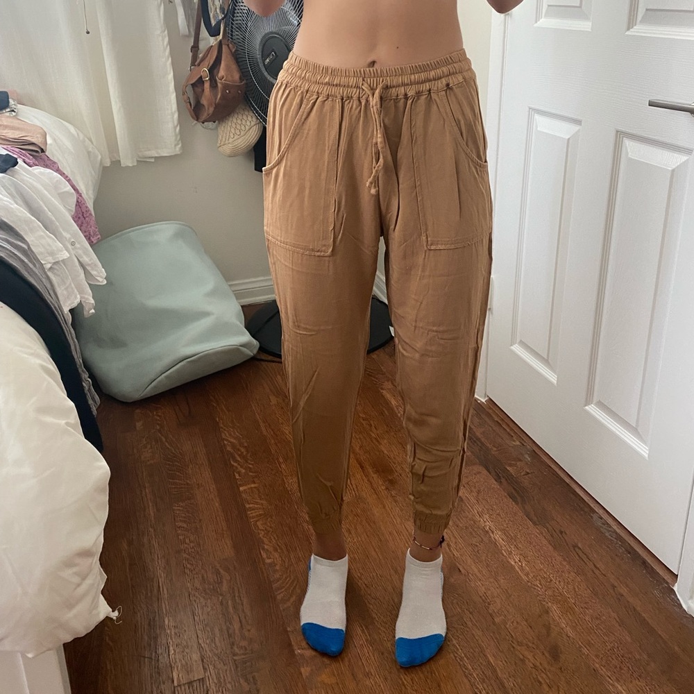 Tan Joggers